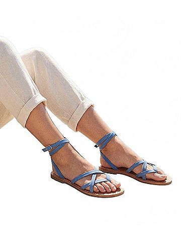Seychelles Women's Happy Go Lucky Wrap Sandals in Blue (view 2)