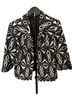 Investments 100% Polyester Floral Black White Brown Blazer Size 8 - photo 1