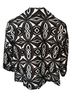 Investments 100% Polyester Floral Black White Brown Blazer Size 8 - photo 2