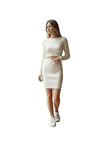 Wilfred Ribbed Cut Out Sweater Dress Casual Dress (view 1)