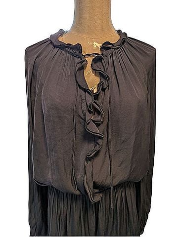 Current Air Los Angeles Dark Forest Green Ruffle Tiered Dress Casual Dress (view 2)