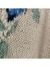 Melbourne Elements Floral Multi Color Ivory Blue Green Pullover Sweater Size M - photo 4