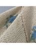 Melbourne Elements Floral Multi Color Ivory Blue Green Pullover Sweater Size M - photo 7