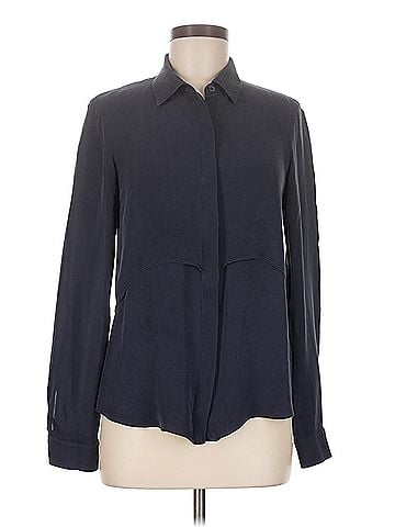 Theory Theory Long Sleeve Silk Top (view 1)