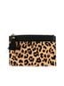 J.Crew Animal Print Black Brown Leather Clutch One size - photo 1