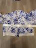 Anthropologie 100% Polyester Floral Blue White Jacket Size 3X - photo 5