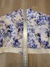 Anthropologie 100% Polyester Floral Blue White Jacket Size 3X - photo 4