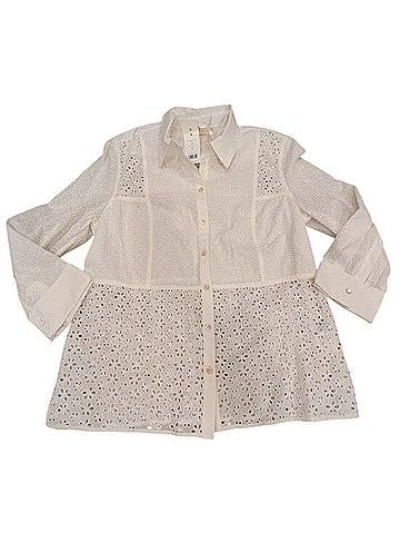 Tory Burch Patchwork Eyelet Long Sleeve T-Shirt (view 1)