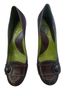 Gianni Bini 100% Leather Brown Heels Size 8 1/2 - photo 1