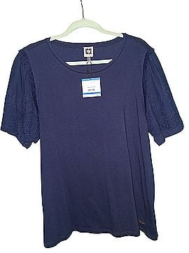 Anne Klein Anne Klein Short Sleeve Blouse (view 1)