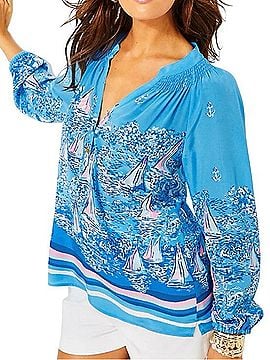 Lilly Pulitzer Elsa Long Sleeve Blouse (view 2)