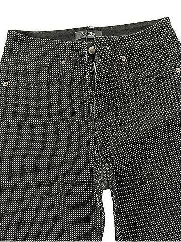Akira Black Rhinestone Wide-Leg Jeans Jeans (view 2)