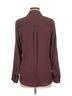 Express 100% Polyester Color Block Burgundy Express Long Sleeve Blouse Size M - photo 2