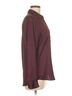 Express 100% Polyester Color Block Burgundy Express Long Sleeve Blouse Size M - photo 3