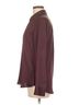 Express 100% Polyester Color Block Burgundy Express Long Sleeve Blouse Size M - photo 4