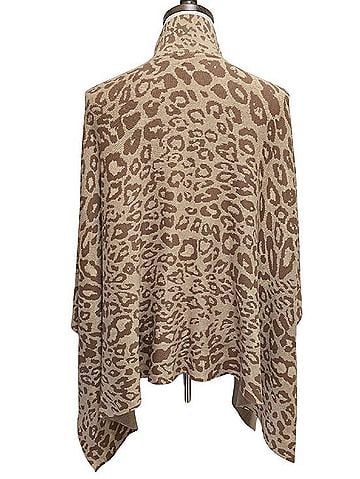 J. McLaughlin Garnet Leopard Print Poncho (view 2)