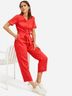 Everlane 100% Linen Red Jumpsuit Size 12 - photo 7