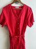 Everlane 100% Linen Red Jumpsuit Size 12 - photo 3
