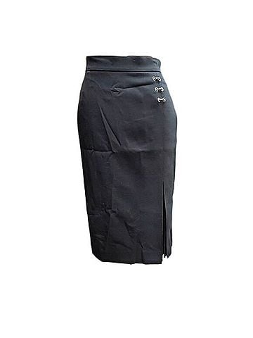Escada 3 Ring Kick Pleat Formal Skirt (view 2)