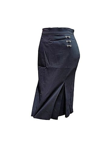 Escada 3 Ring Kick Pleat Formal Skirt (view 1)
