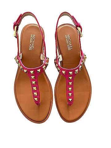 MICHAEL Michael Kors Alexi Studded Flat Sandal Leather Sandals (view 1)
