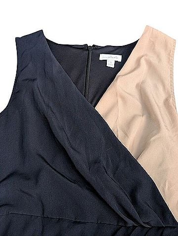 Charming Charlie Sleeveless Colorblock Wrap Dress Casual Dress (view 2)