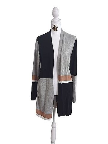 Madison Open-Front Colorblock Cardigan Cardigan (view 1)