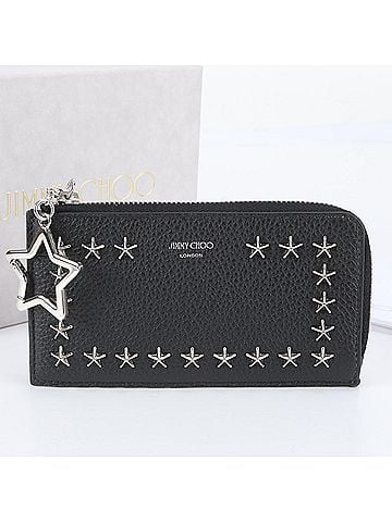 Jimmy Choo Jimmy Choo Star Studded Leather Wallet/Coin Purse, Round Zipper Coin Business Card Holder/Card Case for Women (view 1)