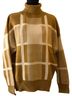 Berkley Jensen Solid Plaid White Brown Tan Pullover Sweater Size L - photo 2