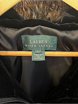 Ralph Lauren Silk Velvet Hooded Parka Coat (view 2)