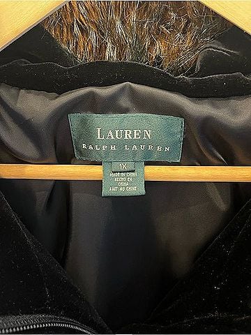 Ralph Lauren Silk Velvet Hooded Parka Coat (view 2)