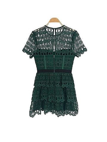 Self-Portrait Guipure Lace Tiered Mini Dress Cocktail Dress (view 2)