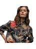 Barbour Floral Black Blouse Size 12 - photo 2