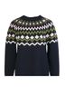 Barbour Fair Isle Blue Green Pullover Sweater Size 14 - photo 1