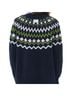 Barbour Fair Isle Blue Green Pullover Sweater Size 14 - photo 2
