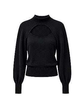FRAME Cashmere Cutout Turtleneck Sweater Cashmere Pullover Sweater (view 1)