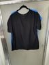 Vida 100% Polyester Graphic Blue Black Short Sleeve Blouse Size XL - photo 4