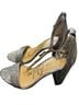 Sam Edelman Snake Print Gray Tan Sandals Size 6 1/2 - photo 1