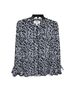 Derek Lam 100% Polyester Floral Blue Black White Long Sleeve Blouse Size 0 - photo 1