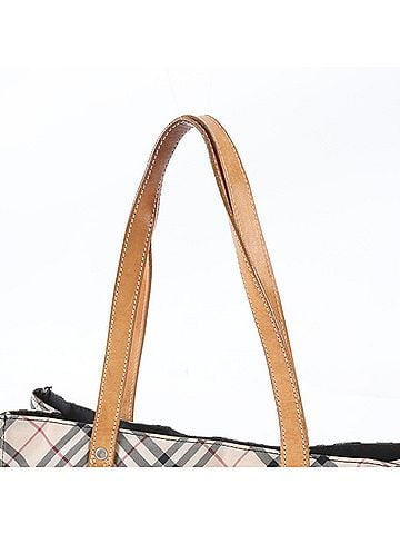 Burberry Burberry Nova Check Leather Canvas Tote Bag Shoulder Handbag for Women (view 2)