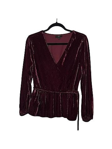 J.Crew Faux Wrap Top Long Sleeve Blouse (view 2)