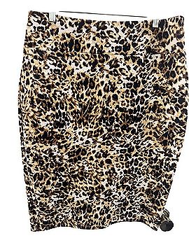 Thalia Sodi Leopard Print Pencil Skirt Formal Skirt (view 1)