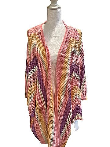 Jessica Simpson Cordelia Pointelle Kimono Sea Pink Cardigan (view 1)