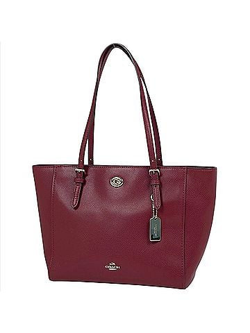 Coach Coach tote bag, leather, red, 36455, women's. (view 1)
