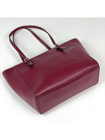 Coach Coach tote bag, leather, red, 36455, women's. (view 2)