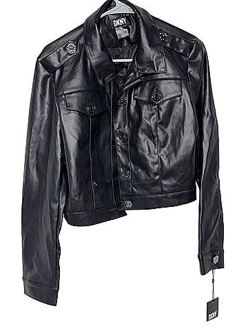 DKNY Faux Leather Jacket (view 1)