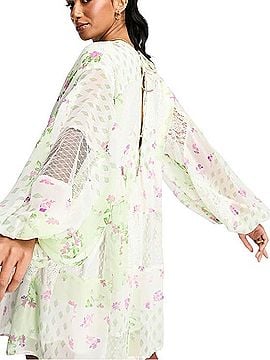 ASOS Trapeze Mini Dress Casual Dress (view 2)