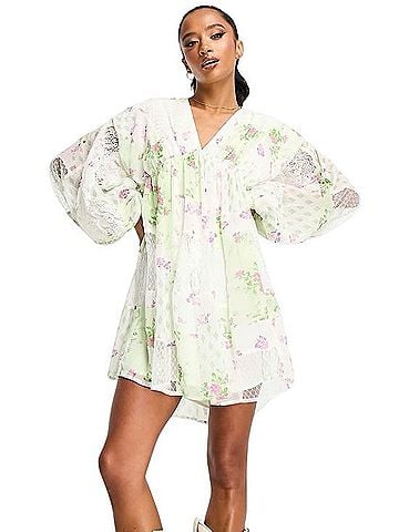 ASOS Trapeze Mini Dress Casual Dress (view 1)