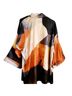 Soft Surroundings 100% Polyester Graphic Brown Kimono Size M - photo 2