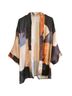 Soft Surroundings 100% Polyester Graphic Brown Kimono Size M - photo 1